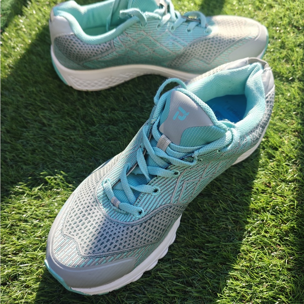 Propet One women's shoes in grey mint green WAA102M size 10.5 diabetic approved